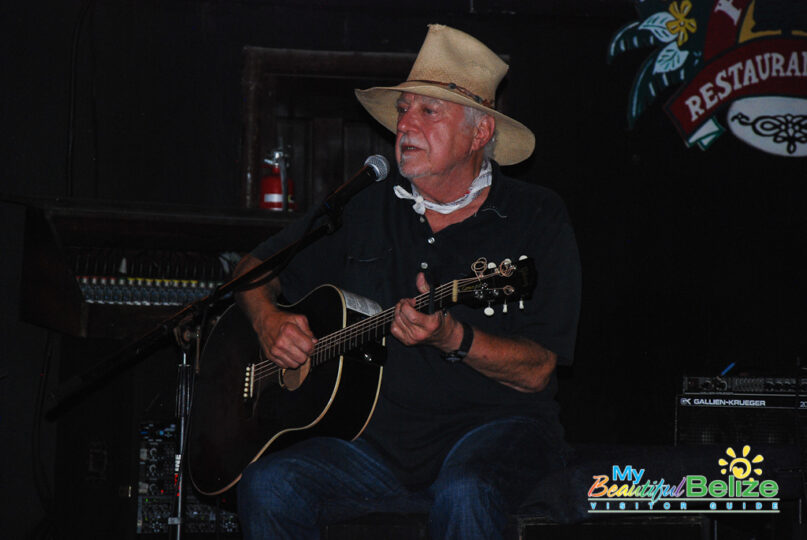 Jerry Jeff Walker plays at Fido's Courtyard - My Beautiful Belize