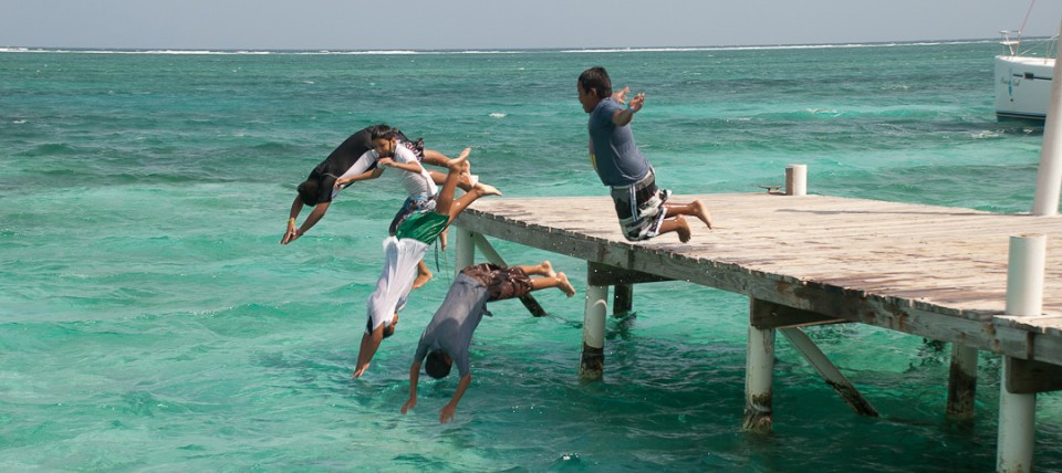 Island Children Jumping