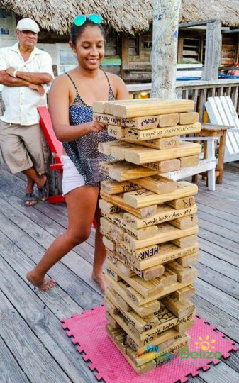 Playing Jenga at Palapa Bar-6