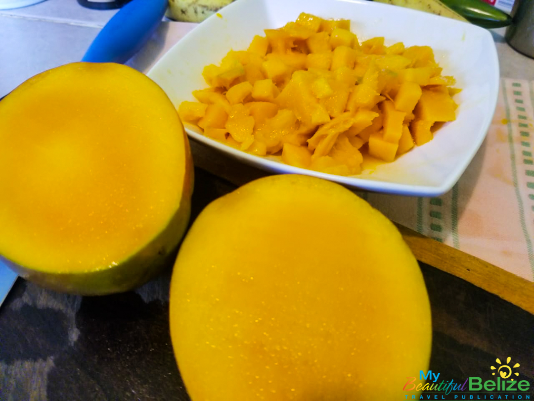 fresh chopped mango